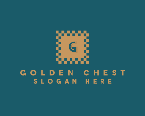 Gold Square Letter logo design