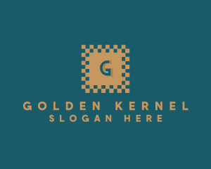 Gold Square Letter logo design