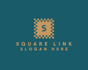 Gold Square Letter logo design