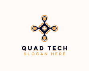 Aerial Quadrotor Drone logo design