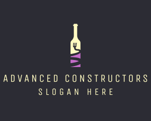 Food Wine Bar Bottle  logo design