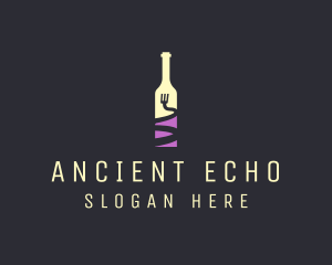 Food Wine Bar Bottle  logo design