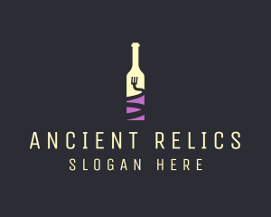 Food Wine Bar Bottle  logo design