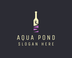 Food Wine Bar Bottle  logo design