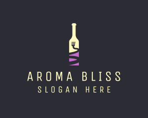 Food Wine Bar Bottle  logo design