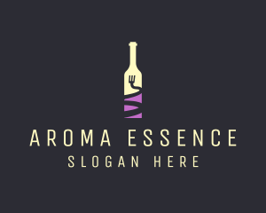 Food Wine Bar Bottle  logo design