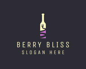 Food Wine Bar Bottle  logo design