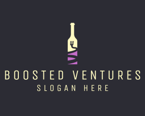 Food Wine Bar Bottle  logo design