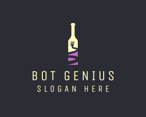 Food Wine Bar Bottle  logo design