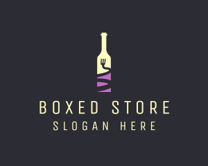 Food Wine Bar Bottle  logo design