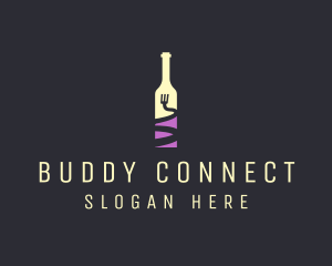 Food Wine Bar Bottle  logo design