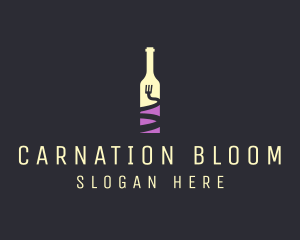 Food Wine Bar Bottle  logo design