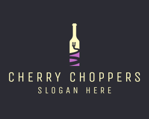 Food Wine Bar Bottle  logo design