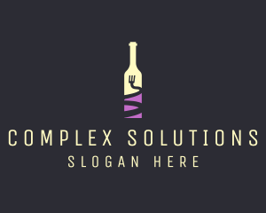 Food Wine Bar Bottle  logo design