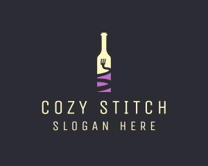 Food Wine Bar Bottle  logo design