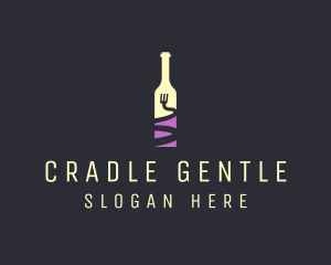 Food Wine Bar Bottle  logo design