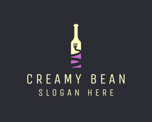 Food Wine Bar Bottle  logo design