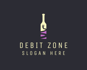 Food Wine Bar Bottle  logo design