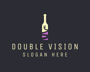 Food Wine Bar Bottle  logo design