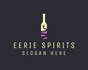 Food Wine Bar Bottle  logo design