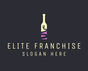 Food Wine Bar Bottle  logo design