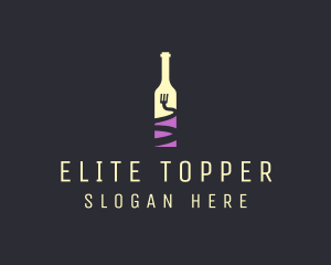 Food Wine Bar Bottle  logo design