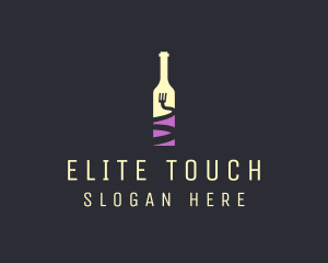 Food Wine Bar Bottle  logo design