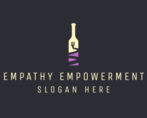 Food Wine Bar Bottle  logo design