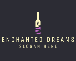 Food Wine Bar Bottle  logo design