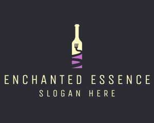 Food Wine Bar Bottle  logo design