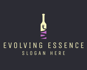 Food Wine Bar Bottle  logo design