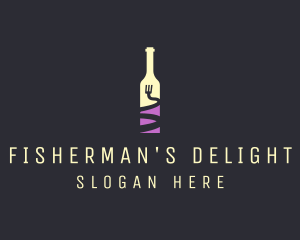 Food Wine Bar Bottle  logo design