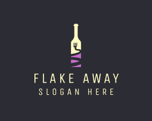 Food Wine Bar Bottle  logo design