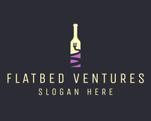 Food Wine Bar Bottle  logo design