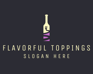 Food Wine Bar Bottle  logo design