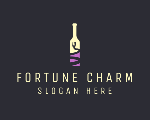 Food Wine Bar Bottle  logo design