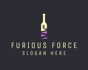 Food Wine Bar Bottle  logo design