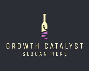 Food Wine Bar Bottle  logo design