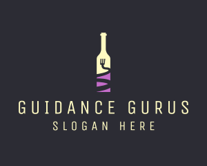 Food Wine Bar Bottle  logo design