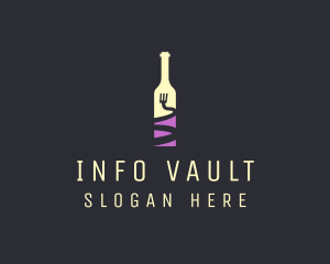 Food Wine Bar Bottle  logo design