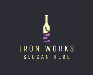 Food Wine Bar Bottle  logo design