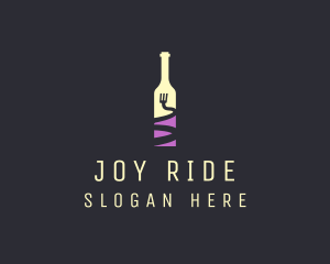 Food Wine Bar Bottle  logo design