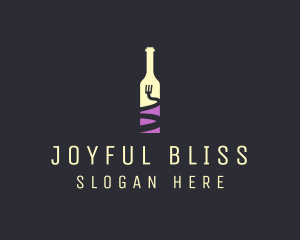 Food Wine Bar Bottle  logo design