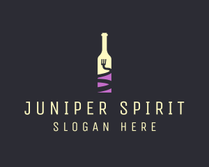 Food Wine Bar Bottle  logo design