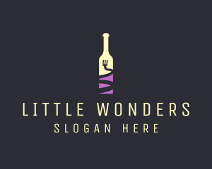 Food Wine Bar Bottle  logo design