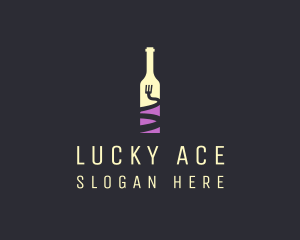 Food Wine Bar Bottle  logo design