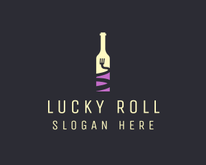 Food Wine Bar Bottle  logo design