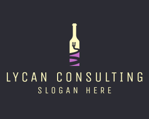 Food Wine Bar Bottle  logo design