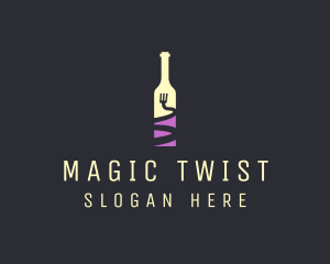 Food Wine Bar Bottle  logo design