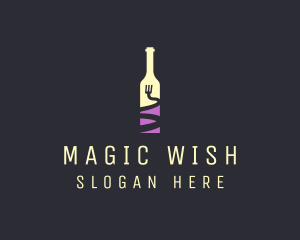 Food Wine Bar Bottle  logo design